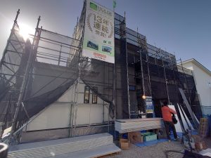 新築　住宅　工事　外壁工事　彦根　フィアスホーム　高気密　高断熱　長浜　長住建設