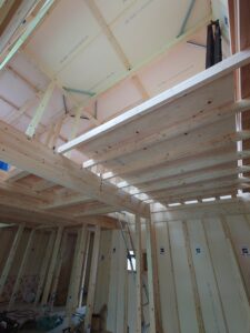 住宅　新築　戸建　注文住宅　自由設計　滋賀　長浜　米原　彦根　長住建設株式会社　ながじゅう　フィアスホーム彦根店　フィアスホーム　高気密　高断熱　パッシブデザイン　パッシブハウス　パッシブ設計　モデルハウス　コンセプトハウス　工事中　工事現場　吹抜け　吹抜けのある家